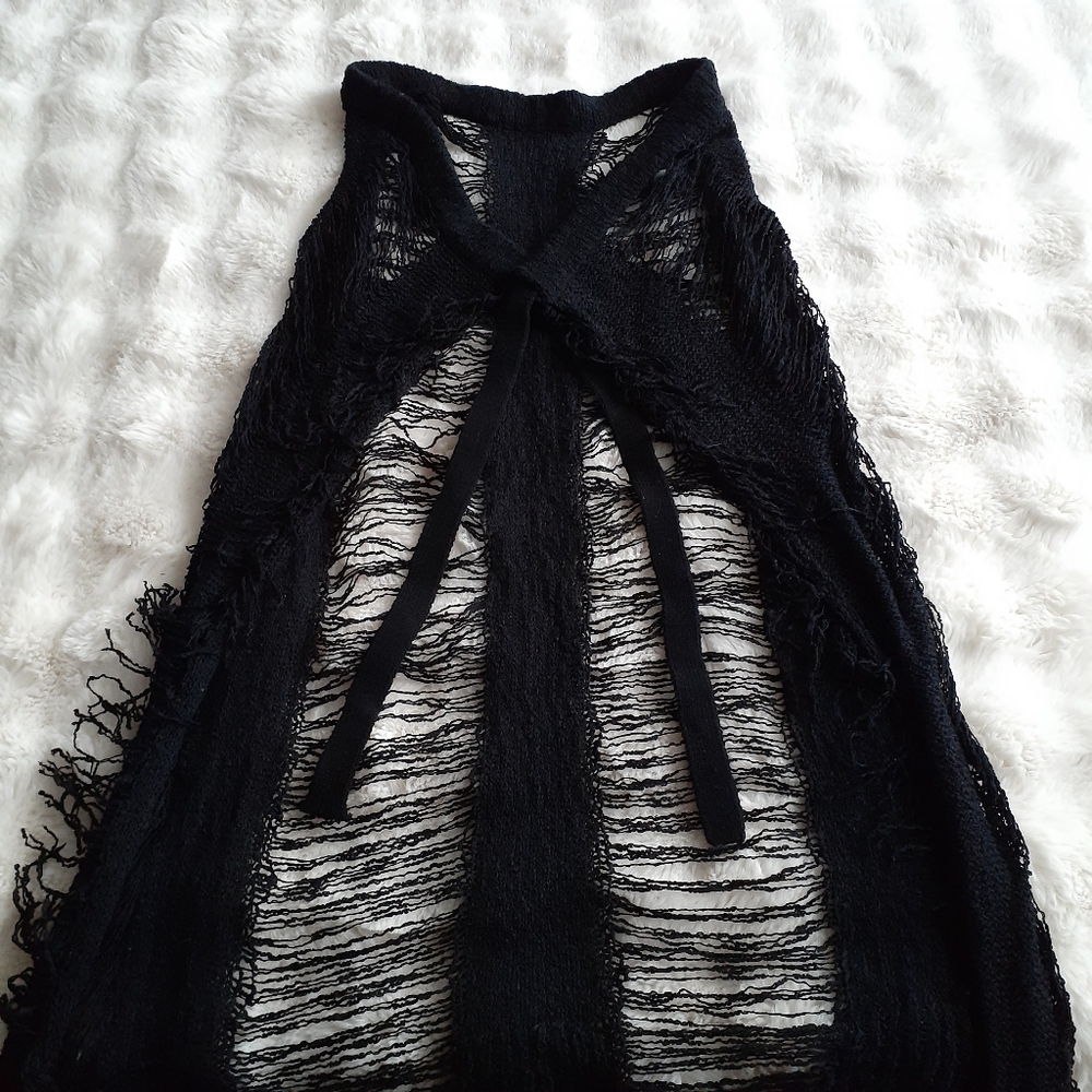 Adjustable Crocheted Floor Length Maxi Sarong Beach Cover-up